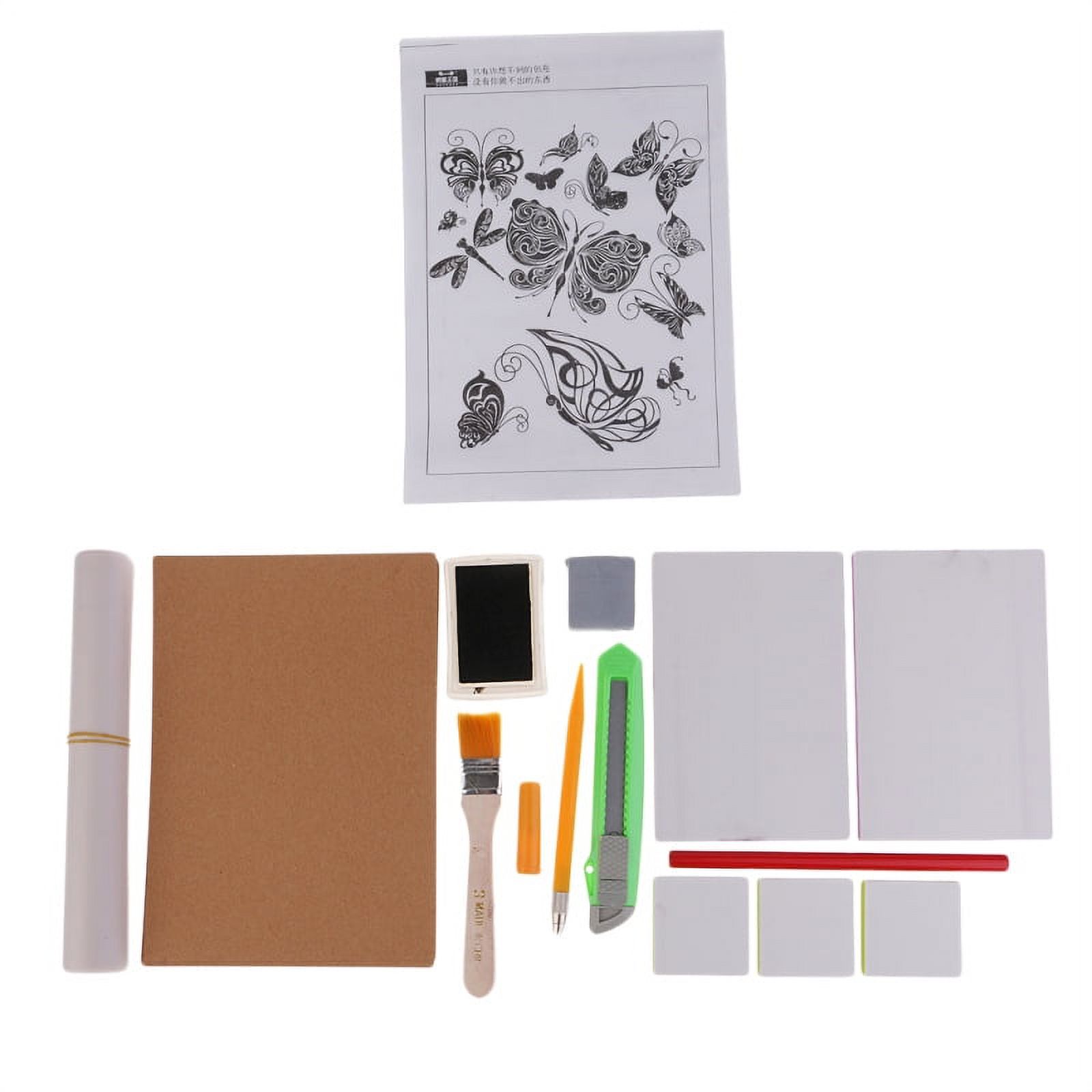 DIY Rubber Stamp Carving Kit Rubber Carving Tools Set For  Scrapbooking,Cards Making Handmade Project 